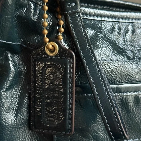 Coach Ergo Teal Patent Leather Large Hobo Bag - Picture 3 of 9